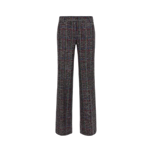 Sequin Embellished Tartan Pants