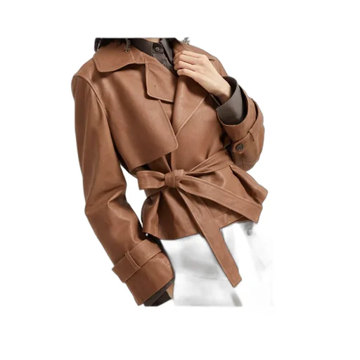 Vintage Cropped Trench Jacket