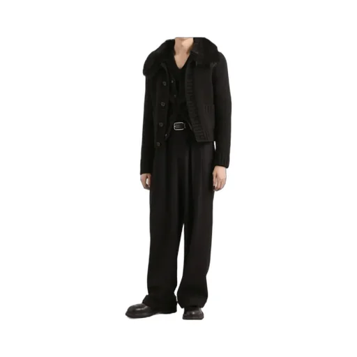 Fur Collar Buttoned Jacket
