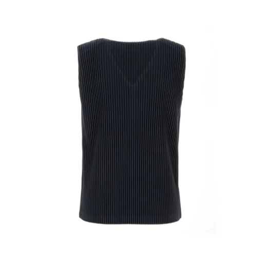 Pleated V-Neck Vest