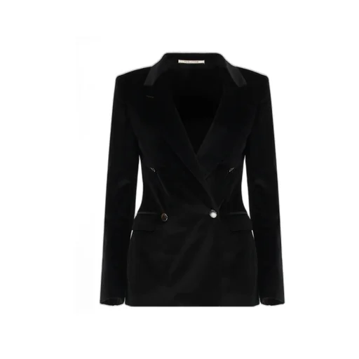 Double-Breasted Velvet Jacket