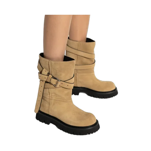 Buckle-Strap Boots