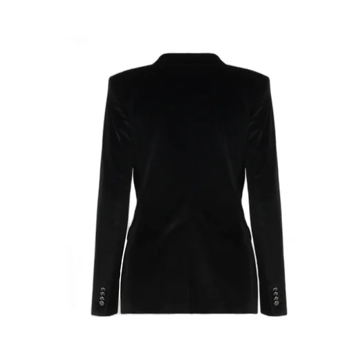 Double-Breasted Velvet Jacket