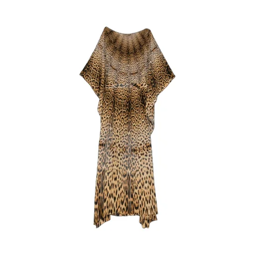 Self-Tie Leopard-Print Dress