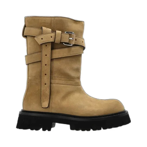 Buckle-Strap Boots