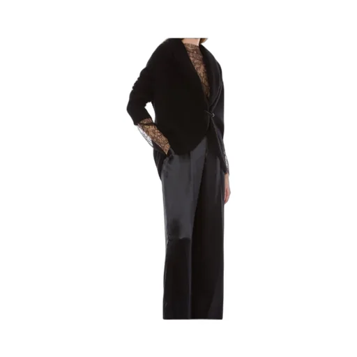 Ribbed Shawl-Collar Cardigan