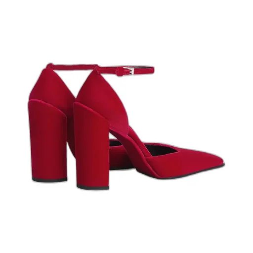 Square-Toed High Heels