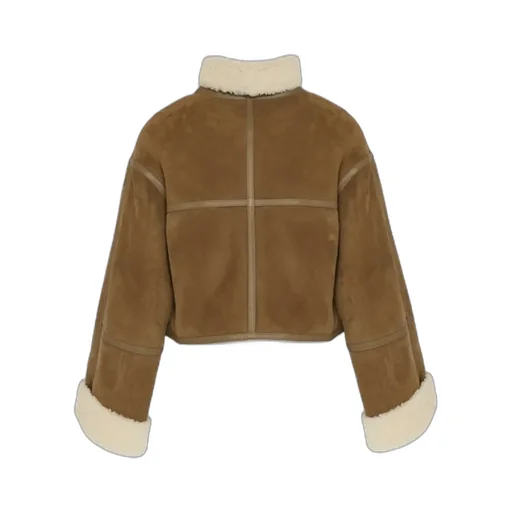 Shearling-Trimmed Suede Jacket