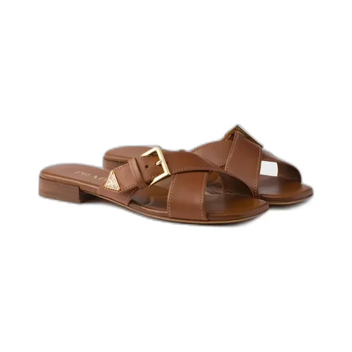Logo Plaque Buckled Sandals