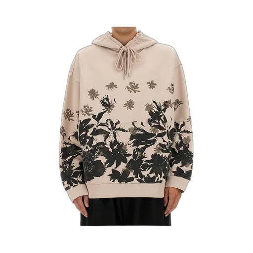 Floral Printed Drawstring Hoodie
