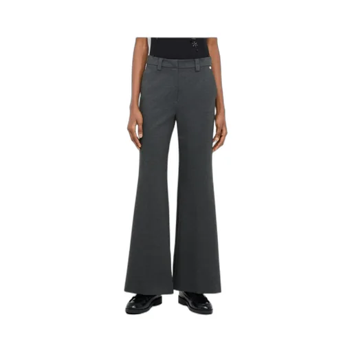 High-Waisted Flared Casual Pants