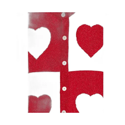 Hearts Lamé Cardigan