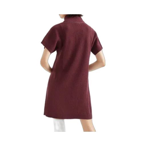 Ribbed Turtleneck Mini Dress