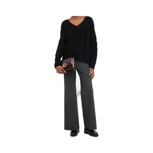High-Waisted Flared Casual Pants
