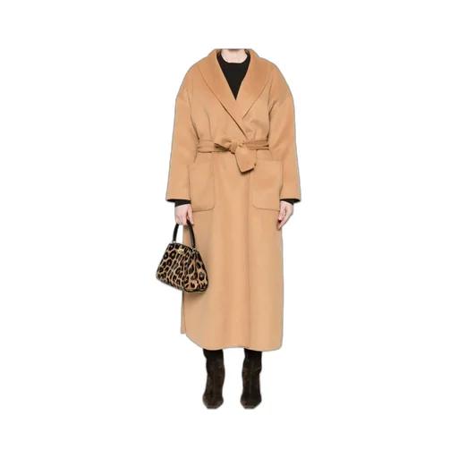 Belted Patch-Pocket Coat