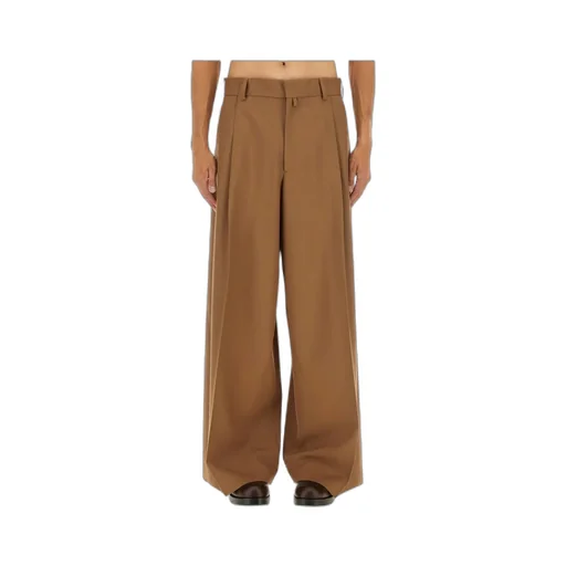 Pleated Straight-Leg Pants