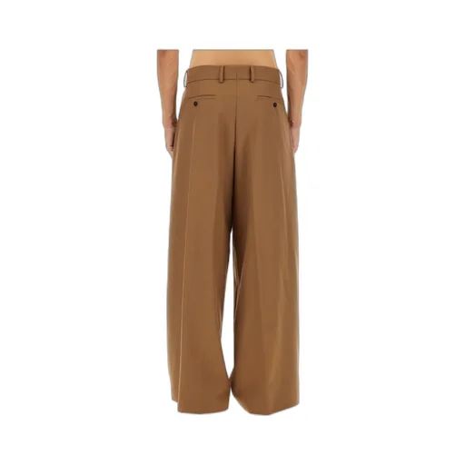 Pleated Straight-Leg Pants