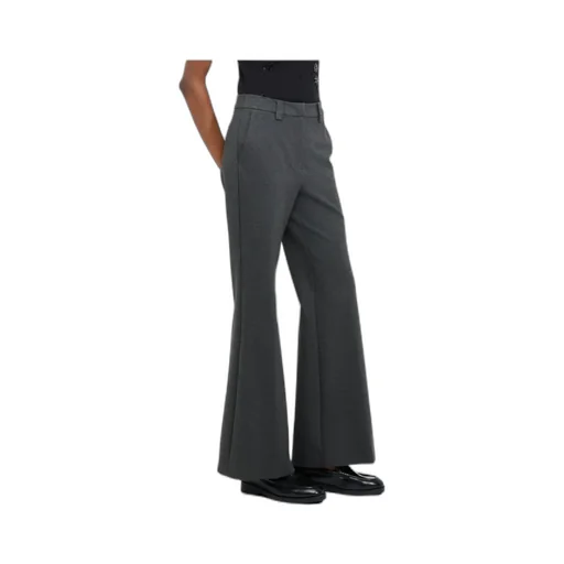 High-Waisted Flared Casual Pants