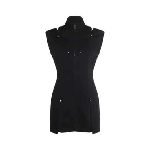 The Short Denim Slit Dress
