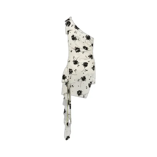 Floral-Print Draped Dress