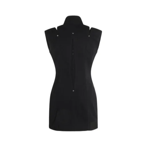 The Short Denim Slit Dress