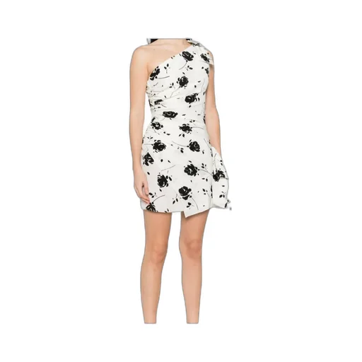 Floral-Print Draped Dress