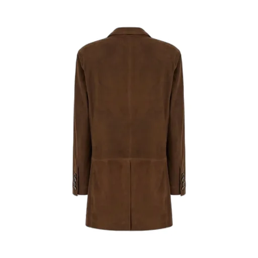 Suede Button Blazer
