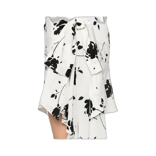 Floral-Print Draped Dress