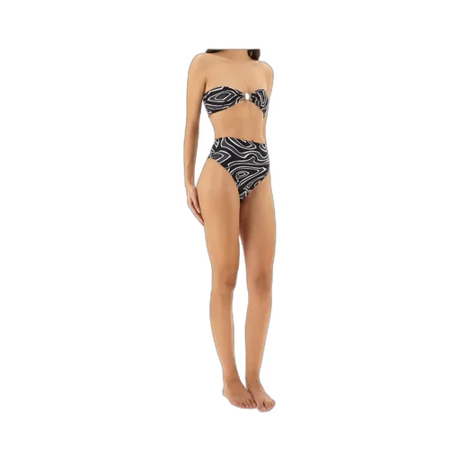 Maze Printed Strapless Bikini Top