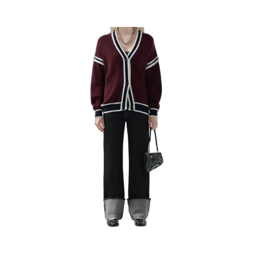 Striped Button Cardigan