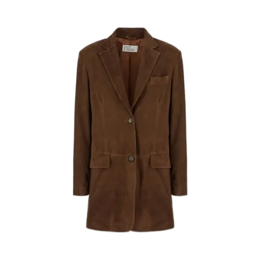Suede Button Blazer