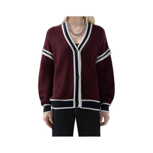 Striped Button Cardigan