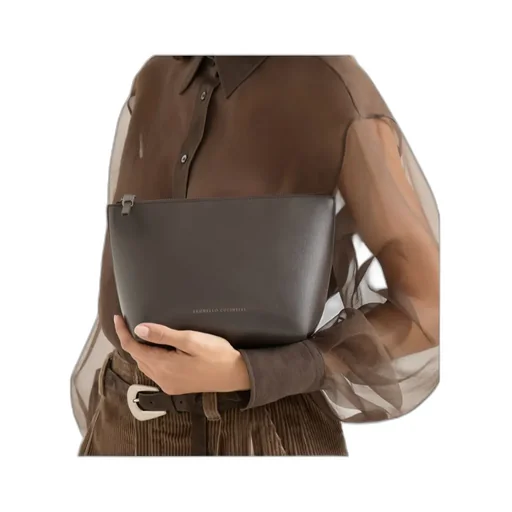 Logo-Print Clutch Bag