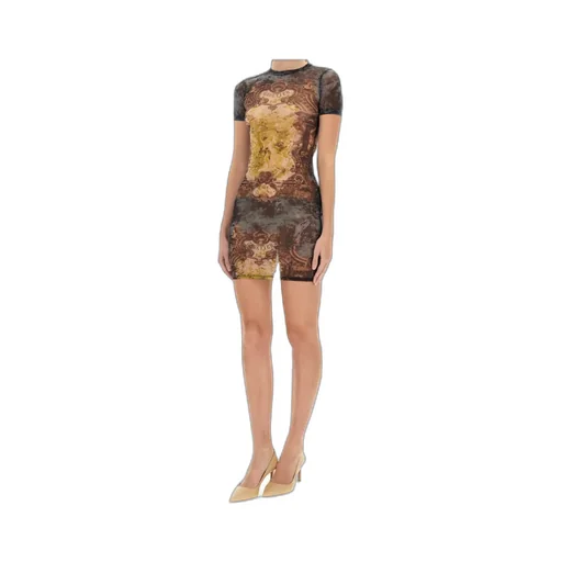 Printed Crew Neck Dress