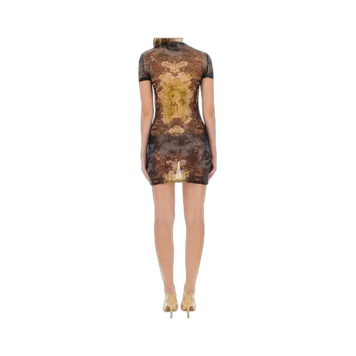 Printed Crew Neck Dress