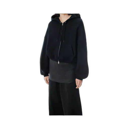 Zip-Up Drawstring Hoodie