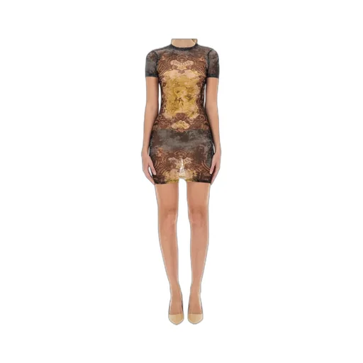 Printed Crew Neck Dress