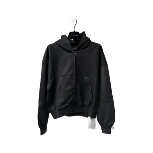 Cropped Zip-Up Hoodie