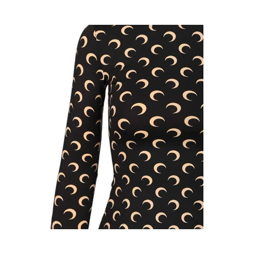 High-Neck Printed T-Shirt