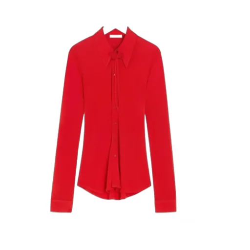 Flower Detailed Long-Sleeved Shirt