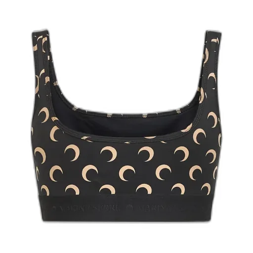 Moon-Printed Sleeveless Sports Bra