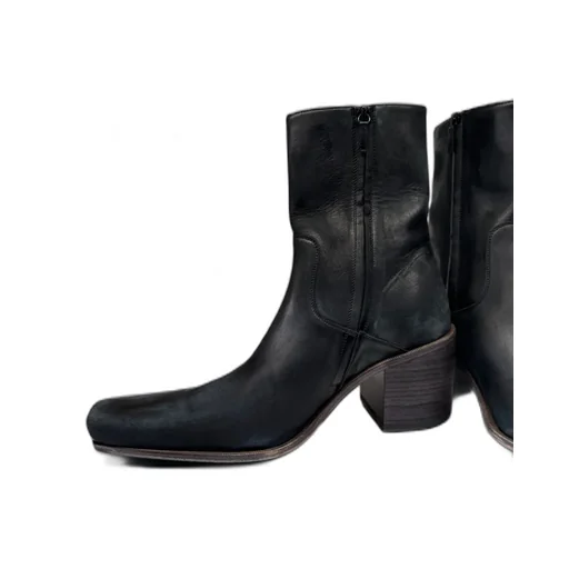 Boogie Square-Toe Ankle Boots