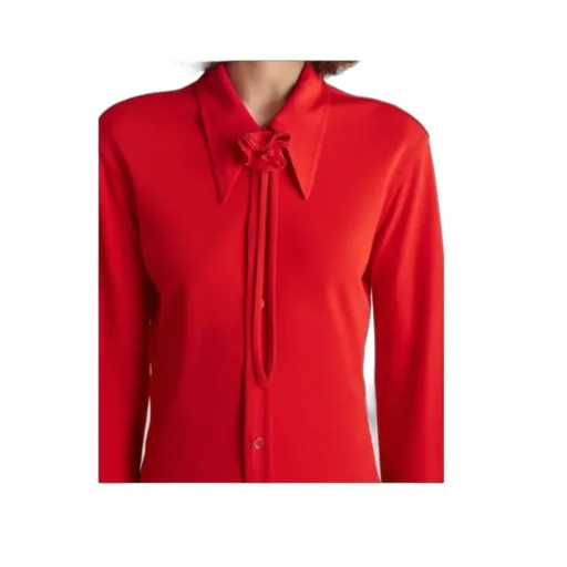 Flower Detailed Long-Sleeved Shirt