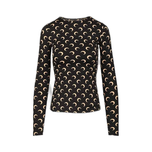 High-Neck Printed T-Shirt