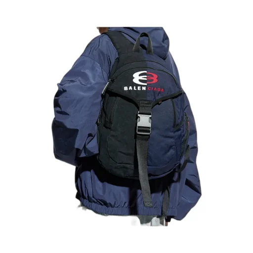 Logo Embroidered Buckled Backpack