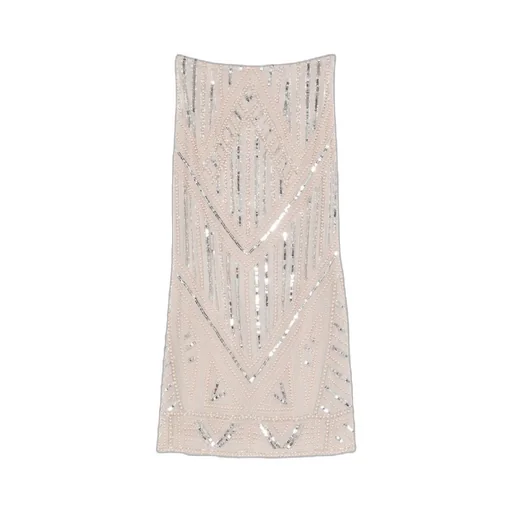 Sequin-Embellished Geometric Skirt