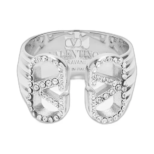 Ovalette Crystal-Embellished Metal Ring