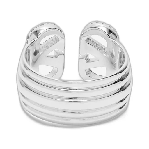 Ovalette Crystal-Embellished Metal Ring
