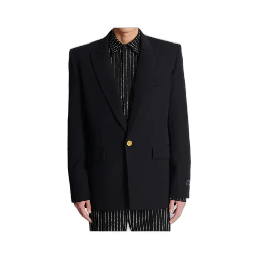 Grain De Poudre Wool 1-Button Jacket