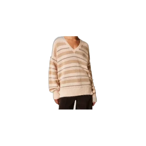 Striped V-Neck Sweater